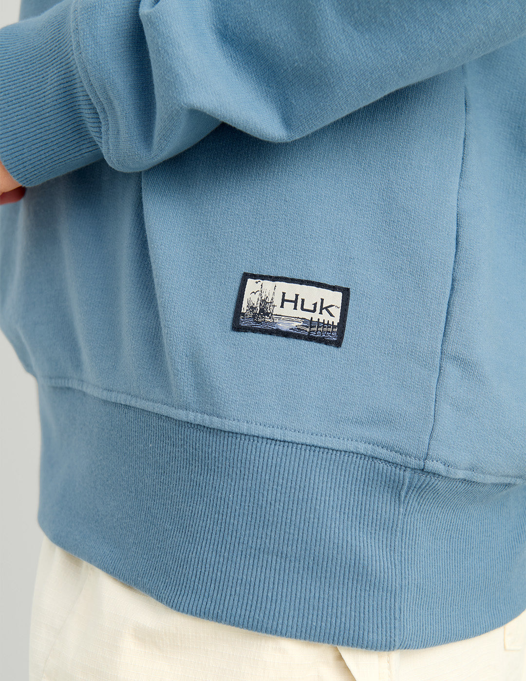 Huk Womens Edisto Heritage Terry Crew - Blue Shadow