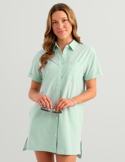 Huk Womens Kona Cover-Up Dress - Heron Blue