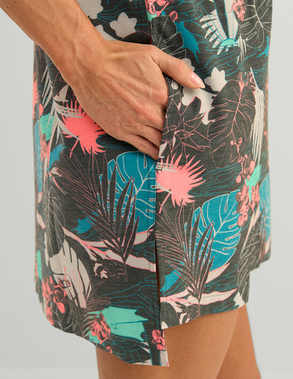 Huk Womens Kona Cover-Up Dress - Volcanic Ash Radical Botanical