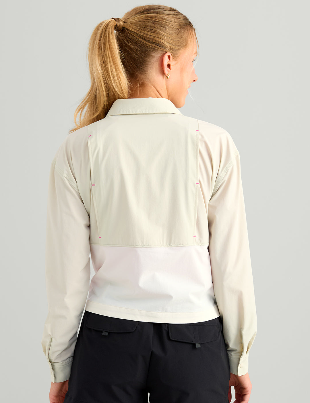 Huk Womens Embark Shacket - Silver BIrch