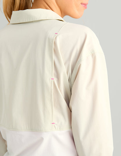 Huk Womens Embark Shacket - Silver BIrch