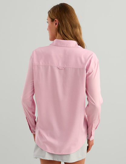 Huk Womens Tide Point Oversized Shirt - Oleander