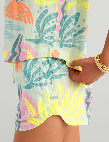 Huk Women Breezeway Camp Shirt - Pale Algae Beach Vibes