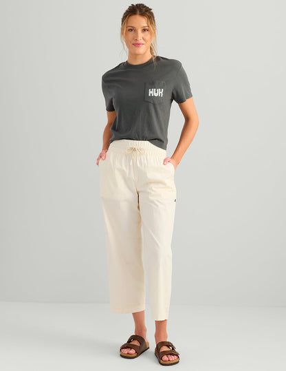 Huk Womens Cruiser Wide Leg Crop - Egret