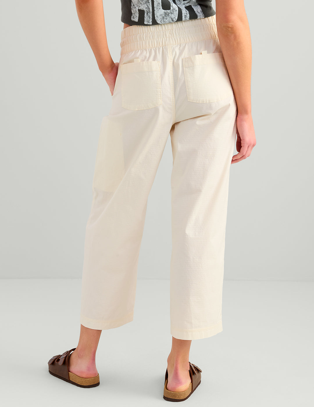 Huk Womens Cruiser Wide Leg Crop - Egret