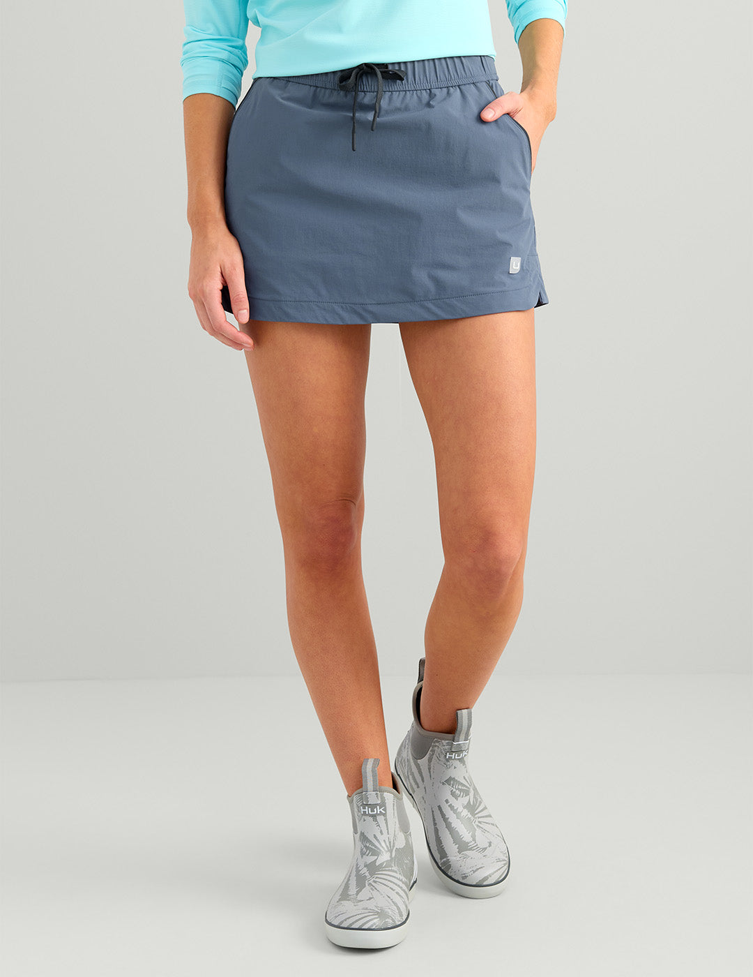 Huk Womens Embark Skort - Vintage Indigo