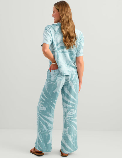 Huk Womens Breezeway Printed Pant - Heron Blue Conch Shell
