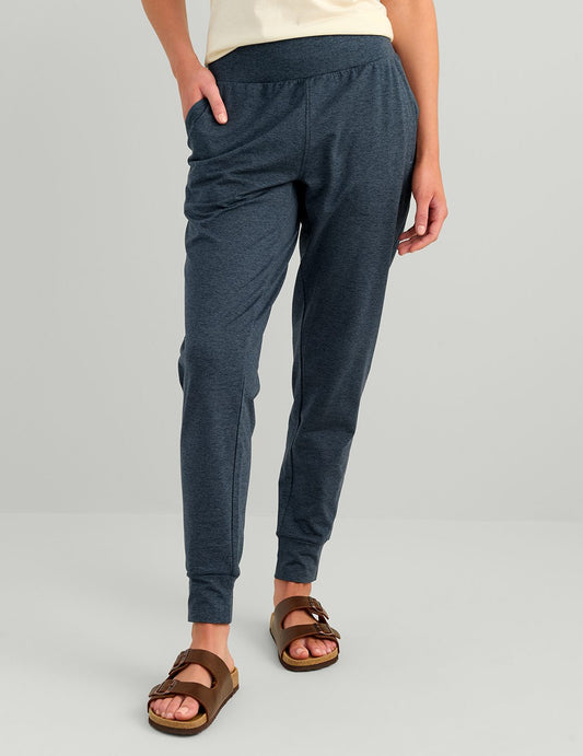 Huk Womens Coldfront+ Fleece Jogger - Sea Storm Heather