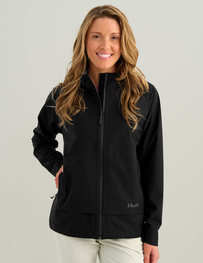 Huk Womens Storm 3-Layer Jacket - Black