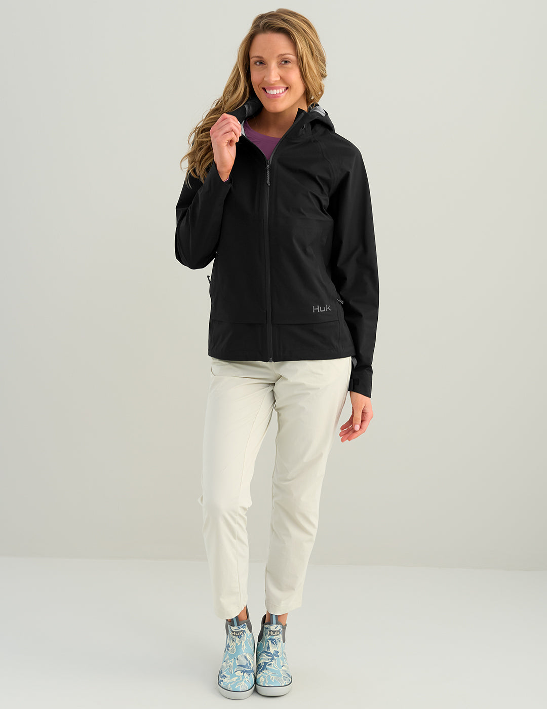 Huk Womens Storm 3-Layer Jacket - Black