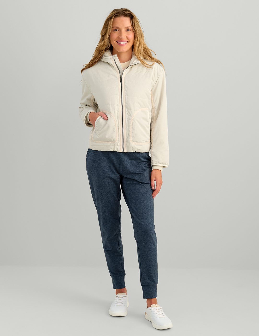 Huk Womens Crosscurrent Jacket - Silver Birch