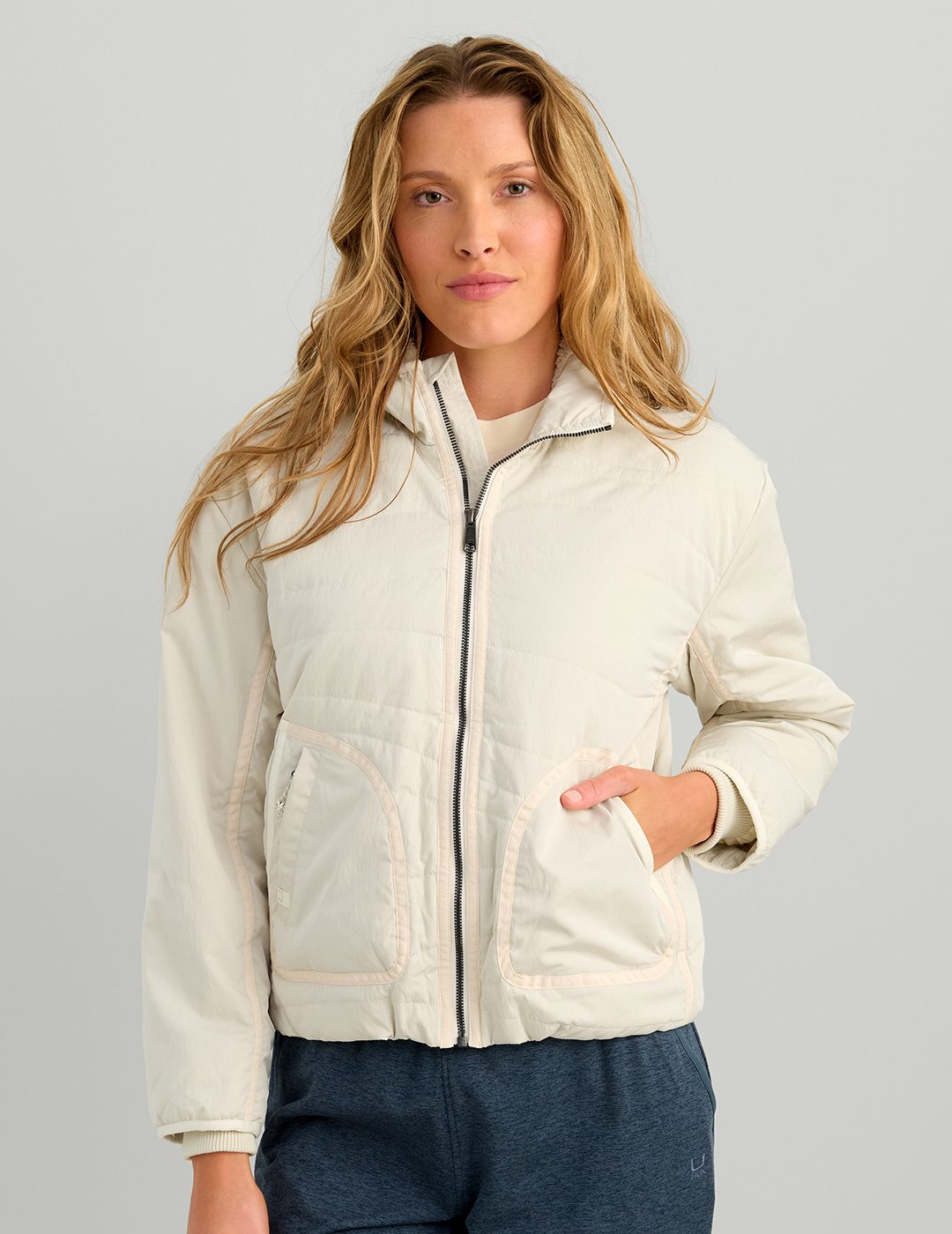 Huk Womens Crosscurrent Jacket - Silver Birch