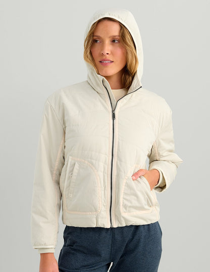 Huk Womens Crosscurrent Jacket - Silver Birch