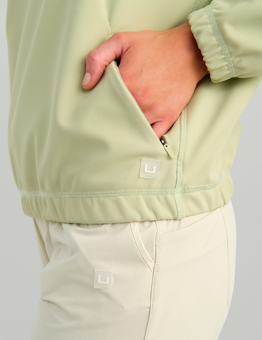 Huk Womens Breaker Pullover - Spanish Moss