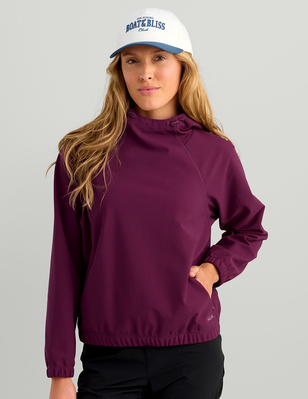 Huk Womens Breaker Pullover - Midnight Cove
