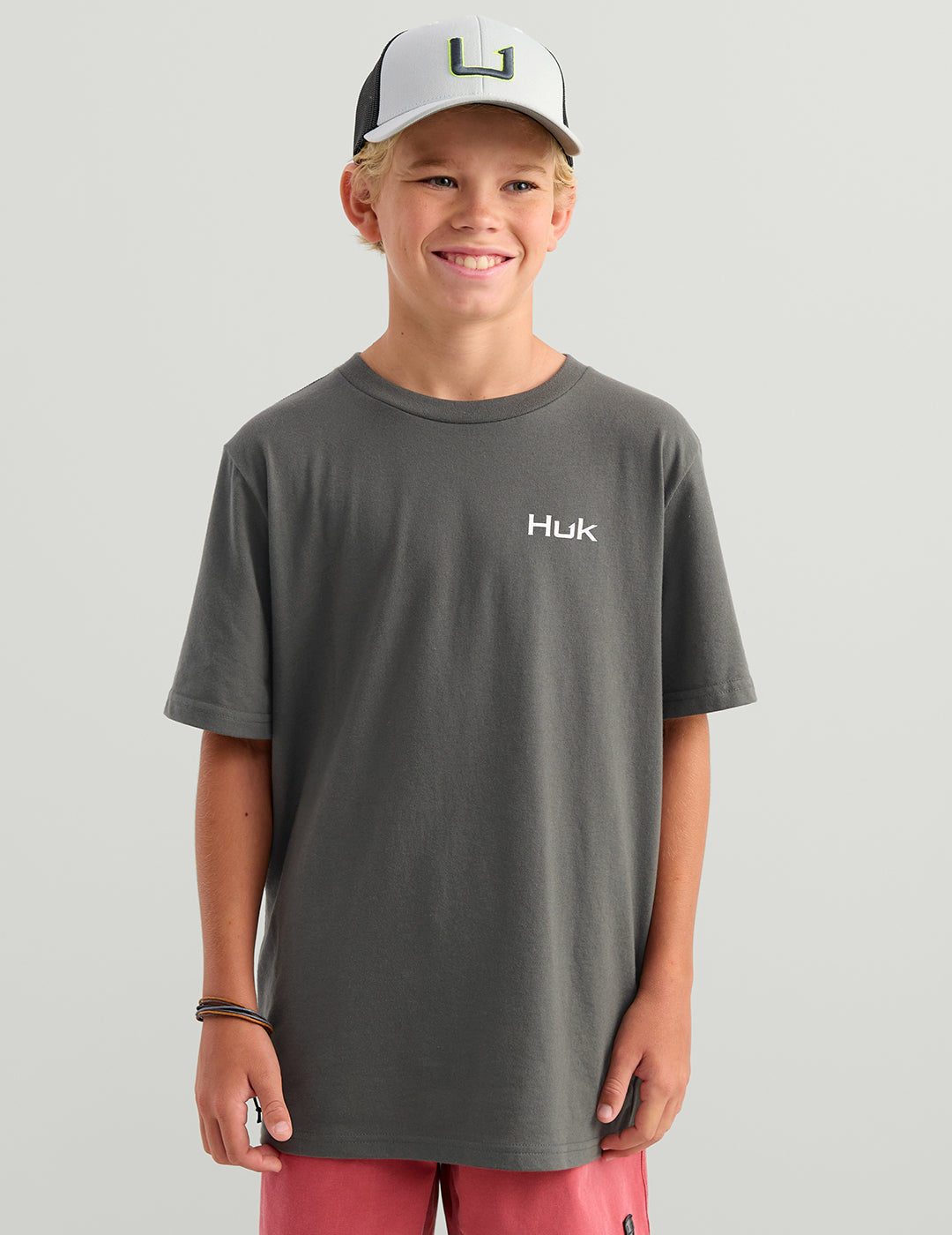 Huk Kids Salute Tee - Dark Shadow