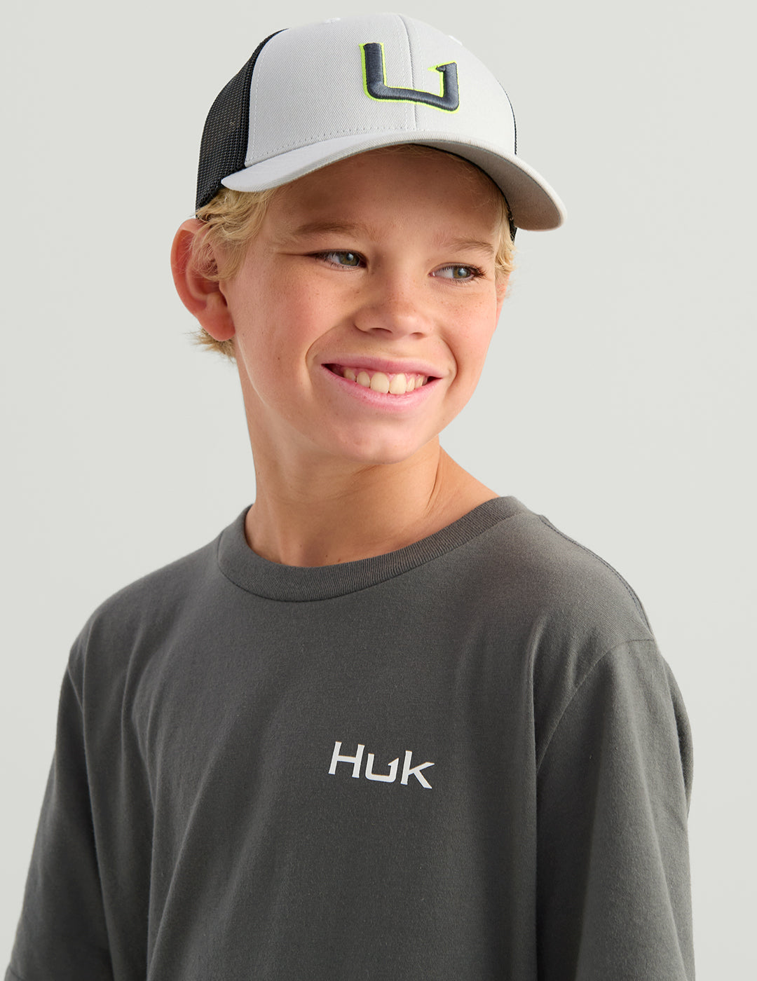 Huk Kids Salute Tee - Dark Shadow