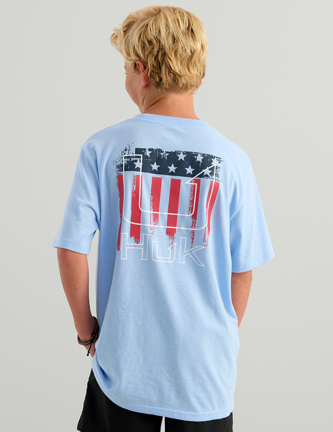 Huk Kids Salute Tee - Cerulean