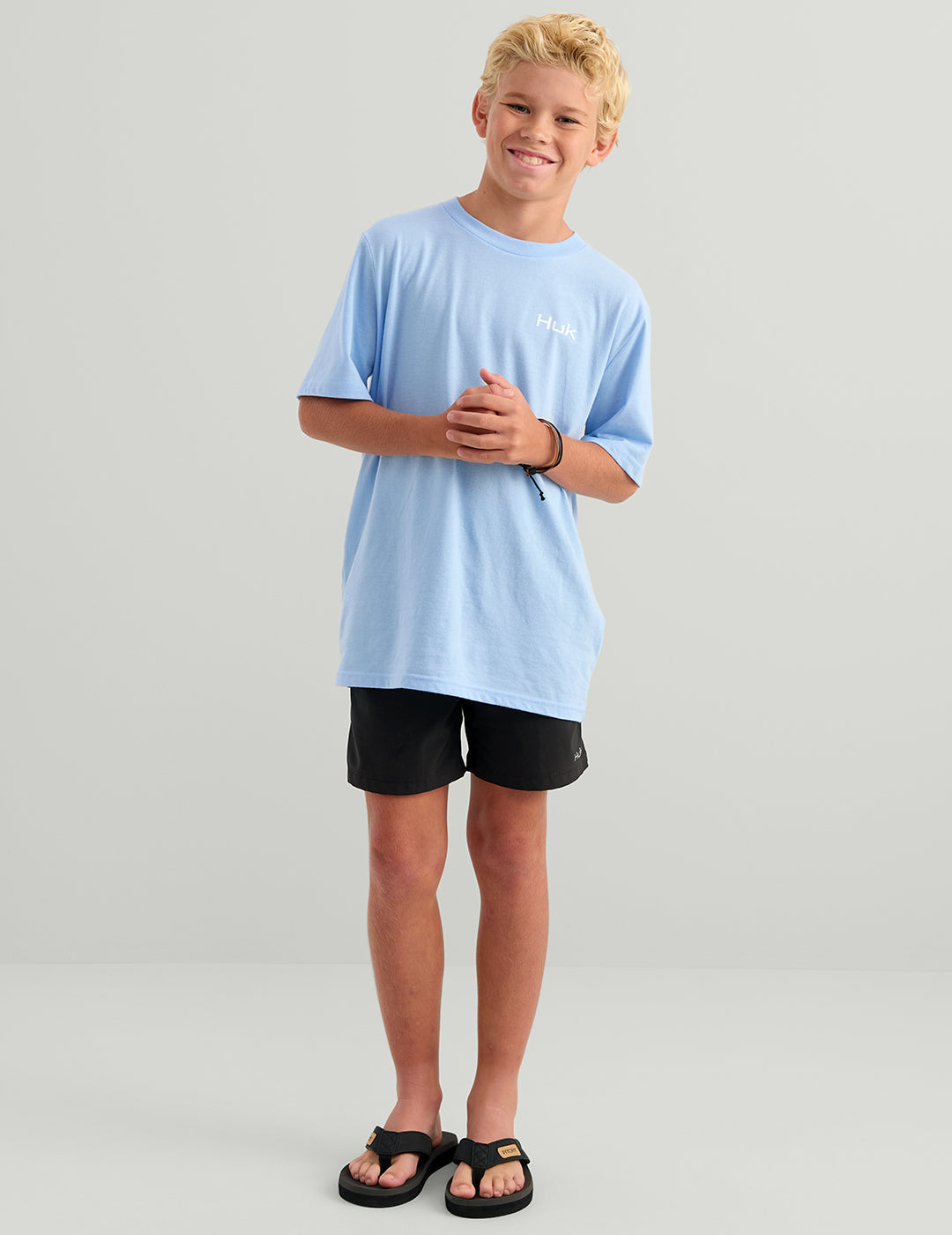Huk Kids Salute Tee - Cerulean