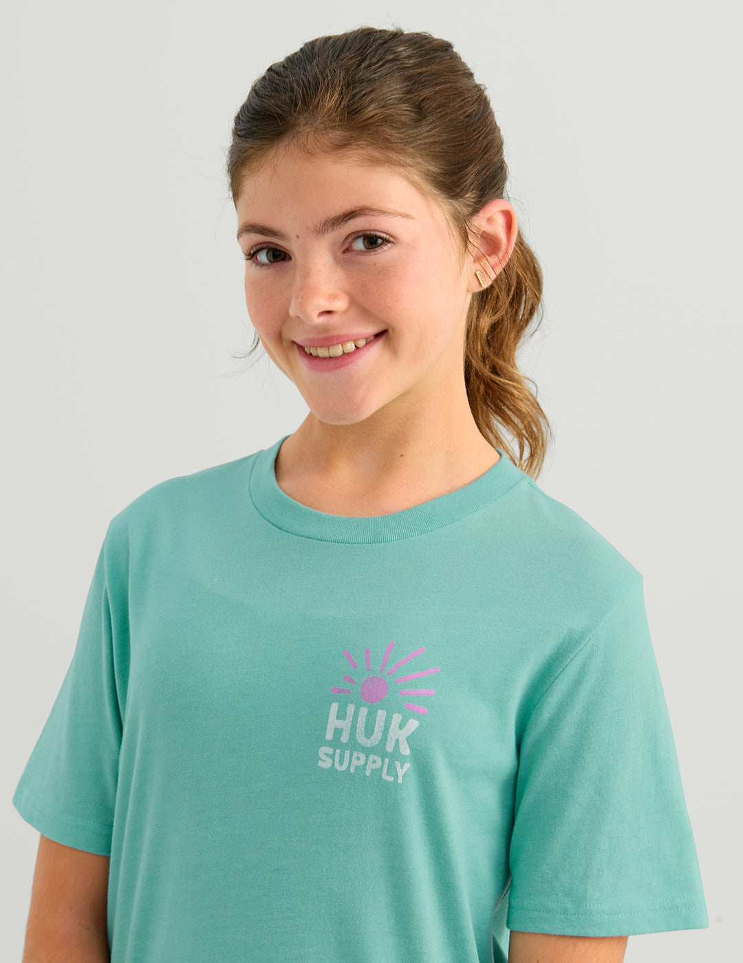 Huk Girls Sandy Toes Tee - Marine Blue Heather