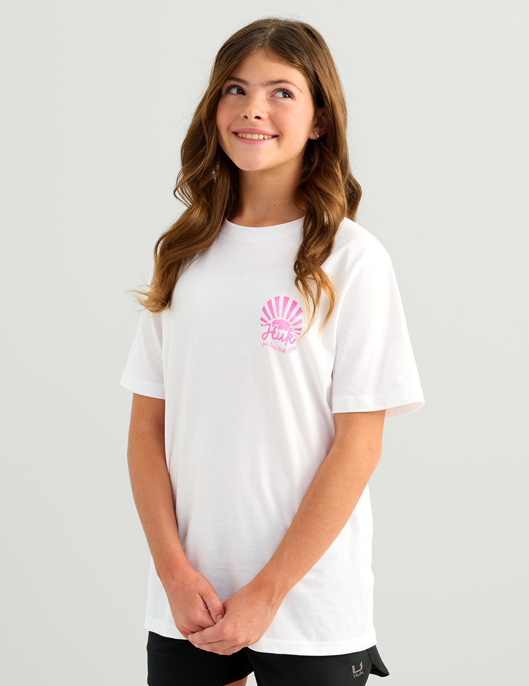 Huk Girls Slow Tides Tee - White