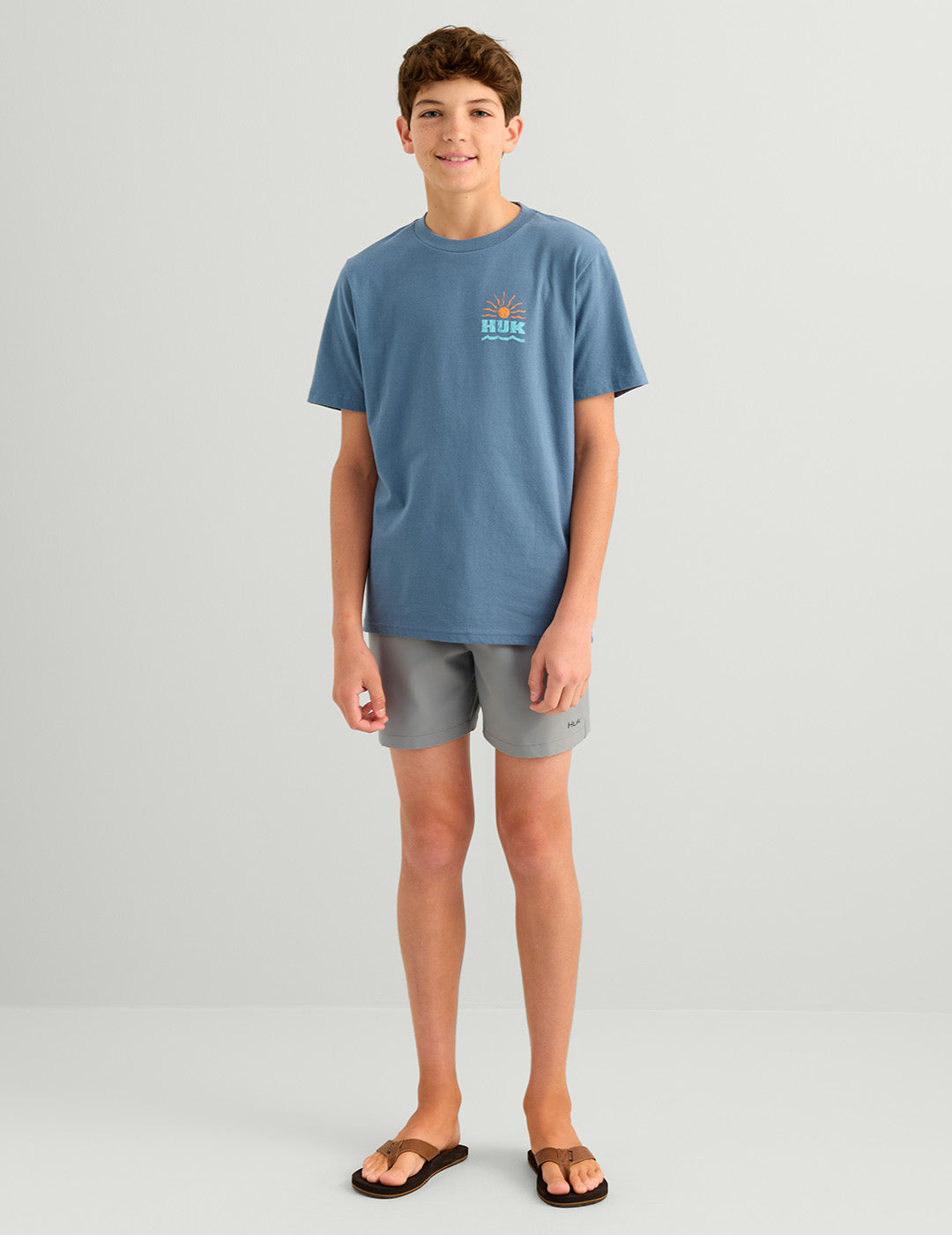 Huk Kids Paper Cut Tee - Stormy Blue