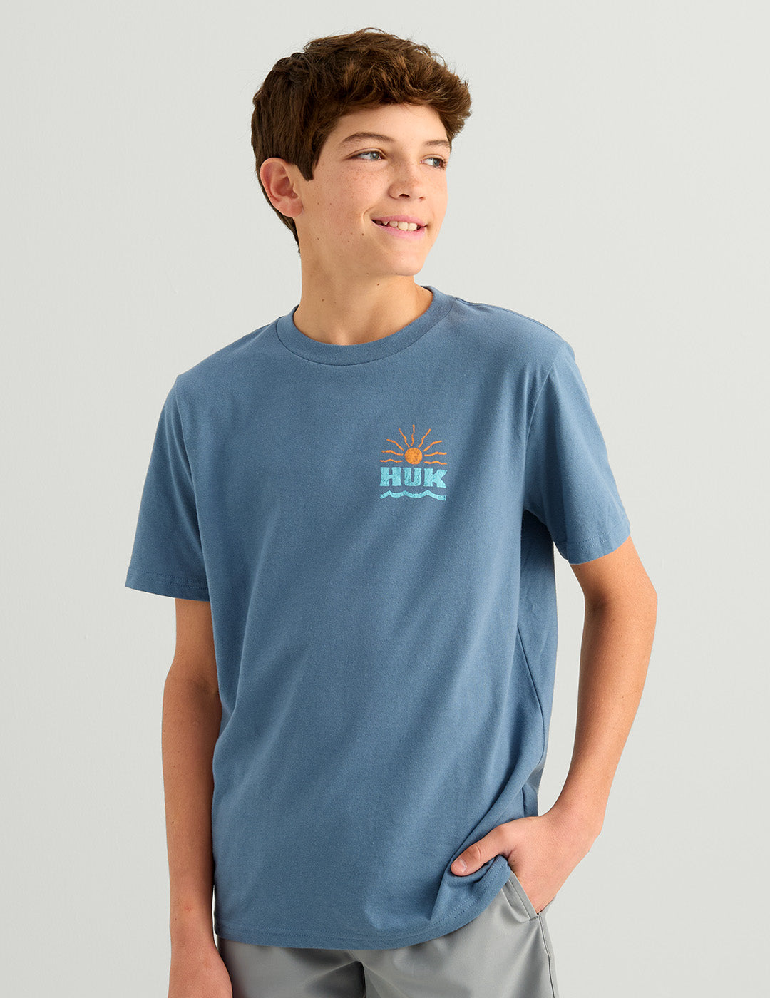 Huk Kids Paper Cut Tee - Stormy Blue