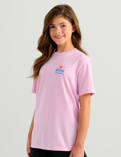 Huk Kids Paper Cut Tee - Oleander