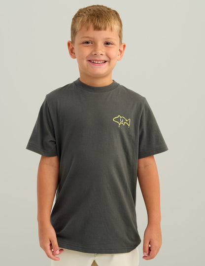 Huk Kids Drip Tee - Dark Shadow