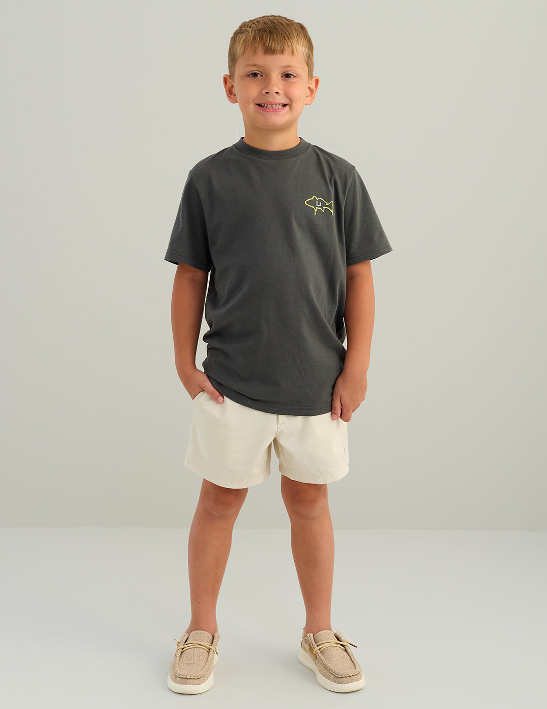 Huk Kids Drip Tee - Dark Shadow