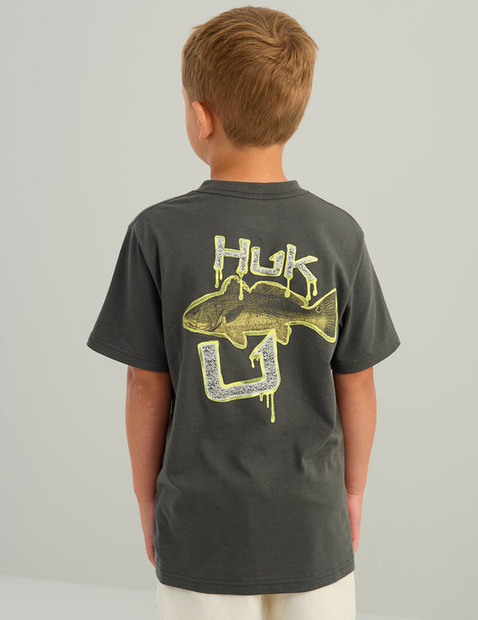 Huk Kids Drip Tee - Dark Shadow