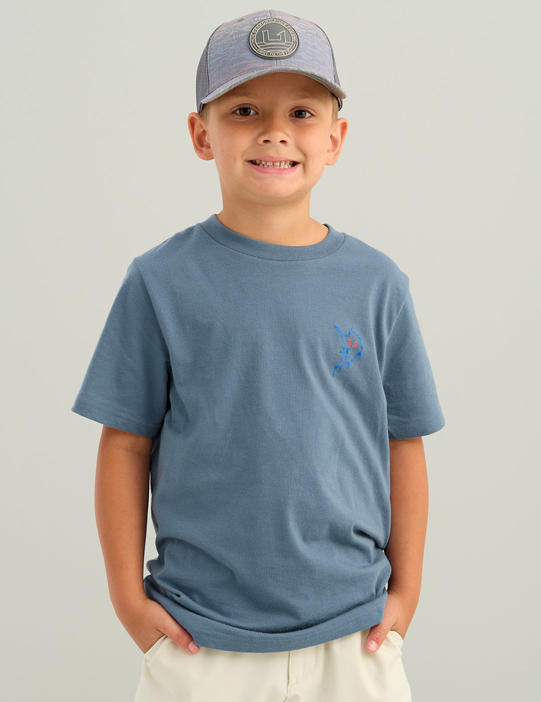 Huk Kids Drip Tee - Stormy Blue