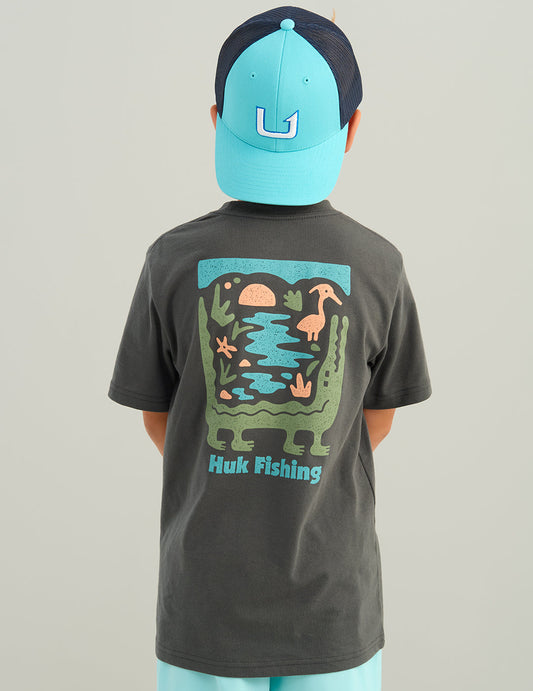 Huk Kids Block Play Tee - Dark Shadow