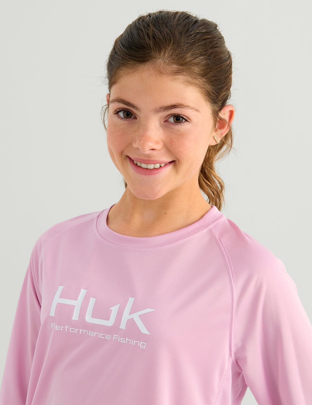 Huk Girls Pursuit Performance Crew - Oleander