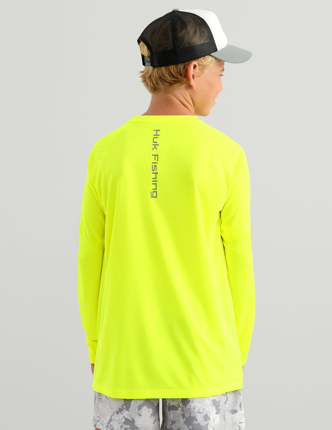 Huk Kids Pursuit Performance Crew - Neon Yellow
