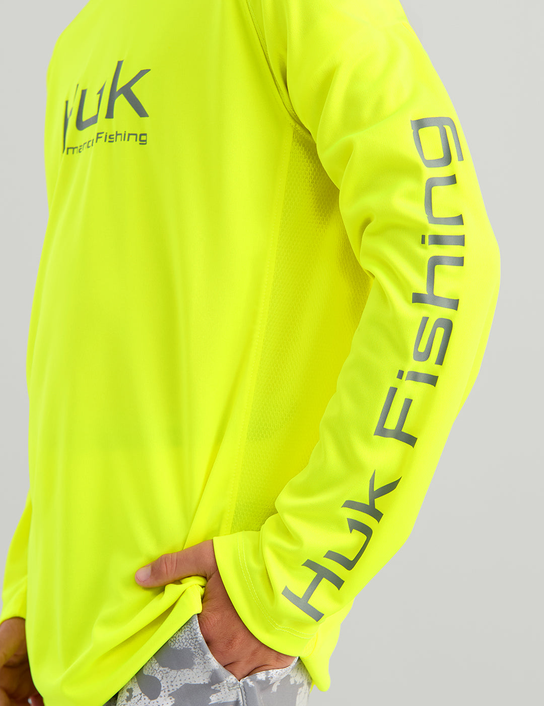 Huk Kids Pursuit Performance Crew - Neon Yellow