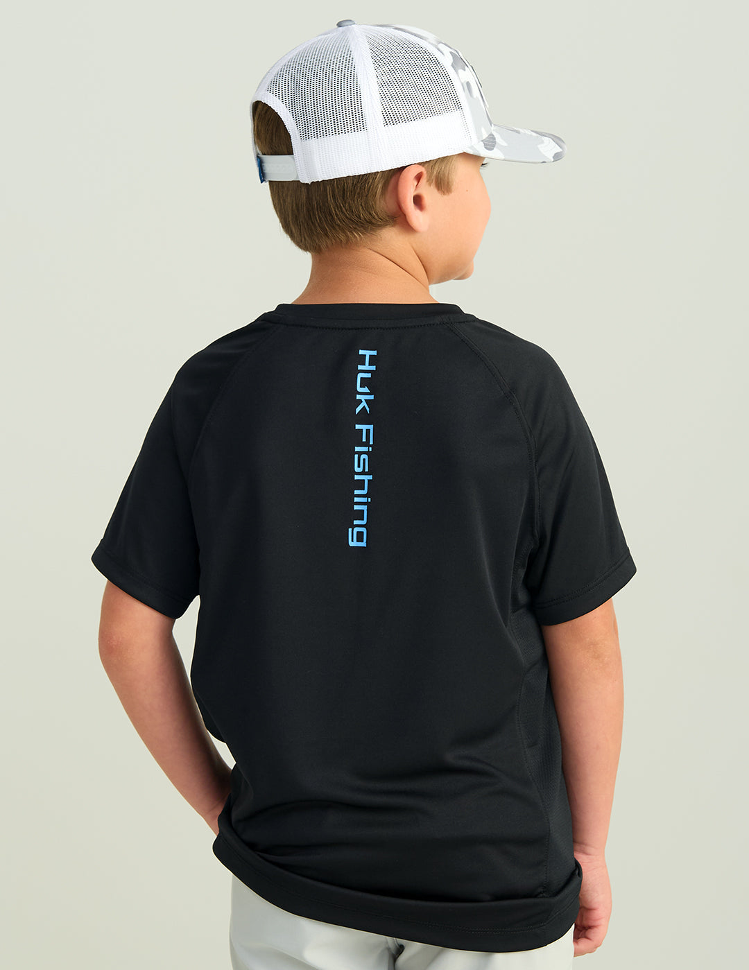Huk Kids Pursuit Short Sleeve Performance Shirt - Black