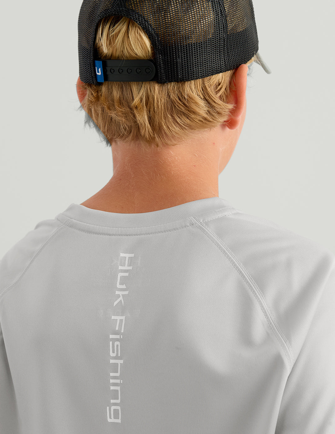 Huk Kids Pursuit Short Sleeve Performance Crew - Seagull