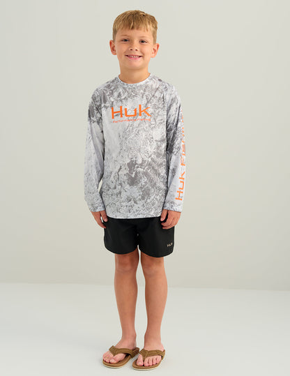 Huk Kids Mossy Oak Pursuit Performance Crew - Mossy Oak Seagull