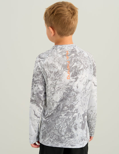 Huk Kids Mossy Oak Pursuit Performance Crew - Mossy Oak Seagull