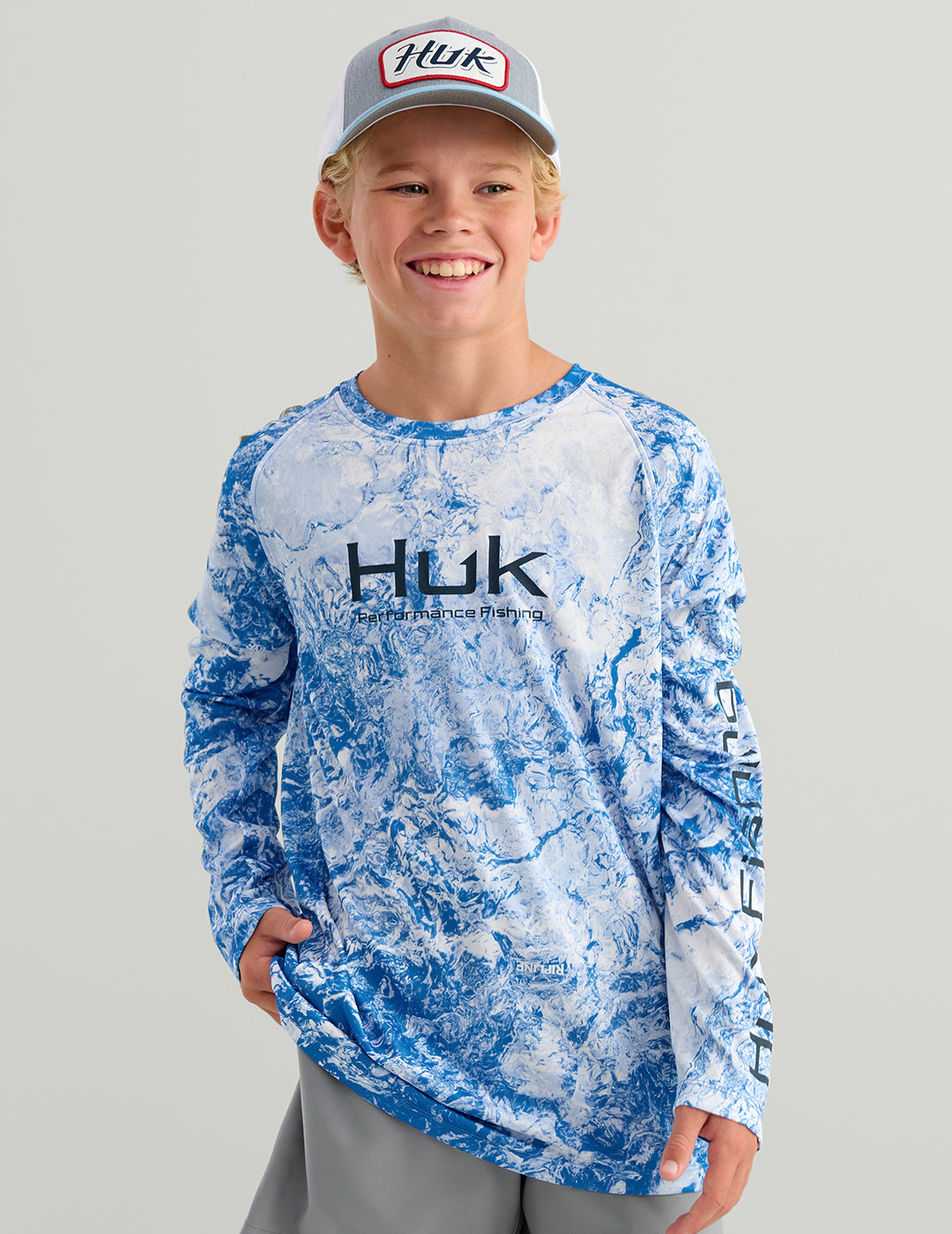 Huk Kids Mossy Oak Pursuit Performance Crew - Mossy Oak Regatta