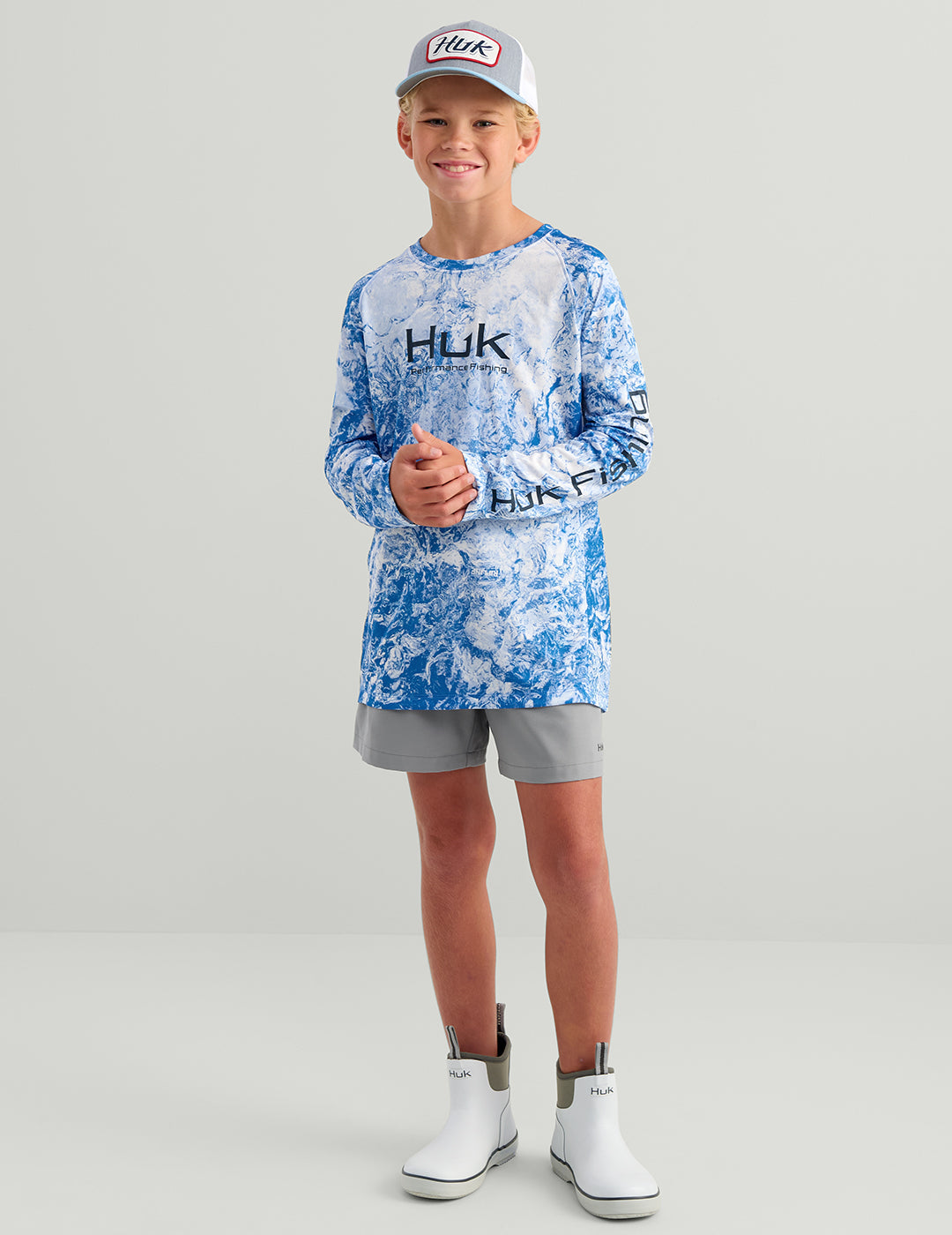 Huk Kids Mossy Oak Pursuit Performance Crew - Mossy Oak Regatta