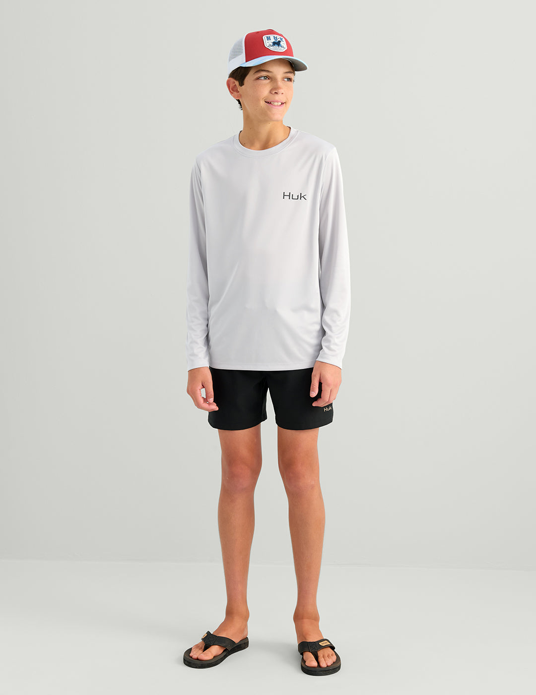 Huk Kids KC Graphic Pursuit Performance Crew - Seagull