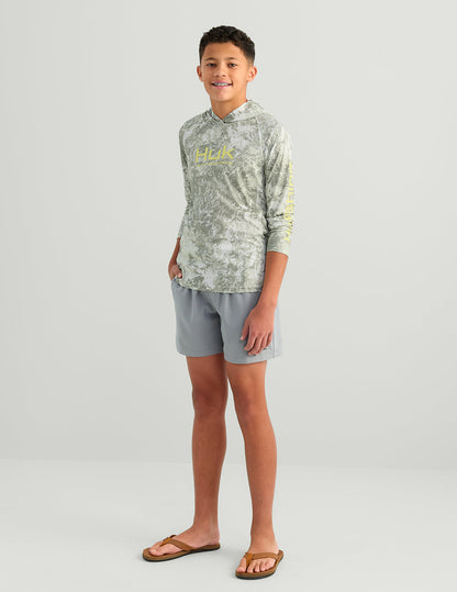 Huk Kids Mossy Oak Pursuit Performance Hoodie - Mossy Oak Seagrass