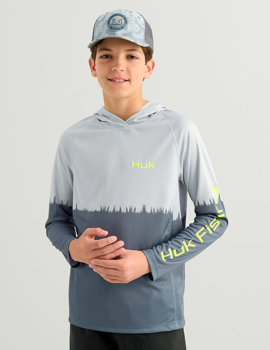 Huk Kids Pursuit Performance Graphic Hoodie - Seagull