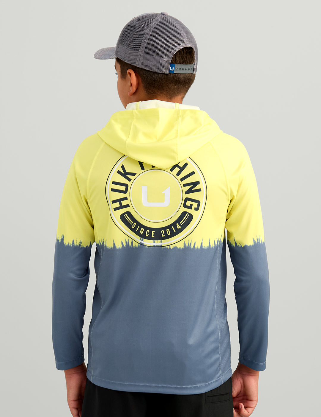 Huk Kids Pursuit Performance Graphic Hoodie - Vintage Chartreuse