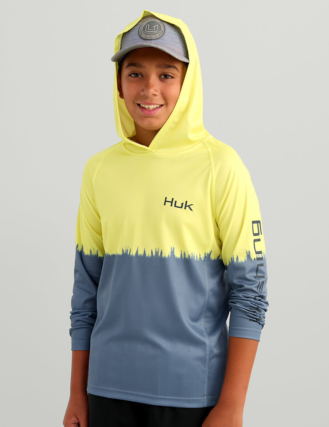 Huk Kids Pursuit Performance Graphic Hoodie - Vintage Chartreuse