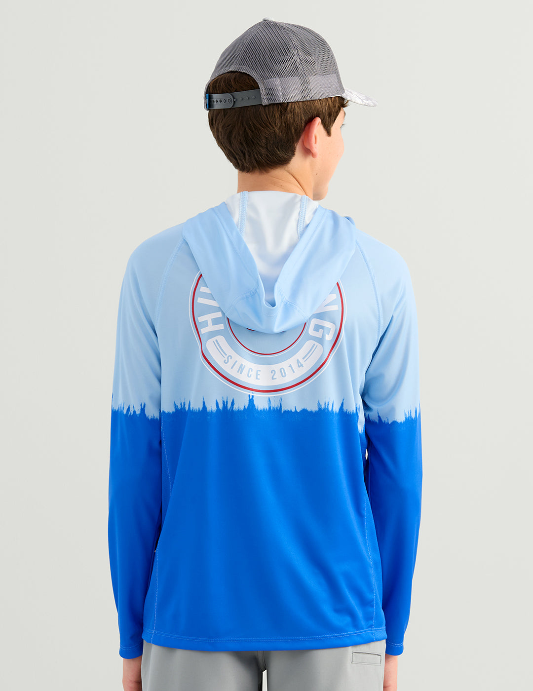 Huk Kids Pursuit Performance Graphic Hoodie - Cerulean