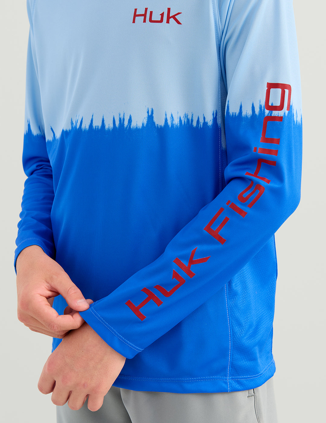 Huk Kids Pursuit Performance Graphic Hoodie - Cerulean