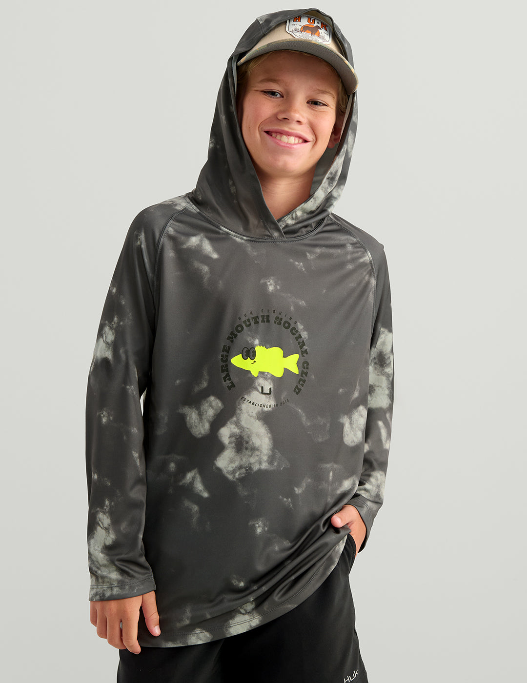 Huk Kids Pursuit Performance Hoodie - Anchor Tie-Dye
